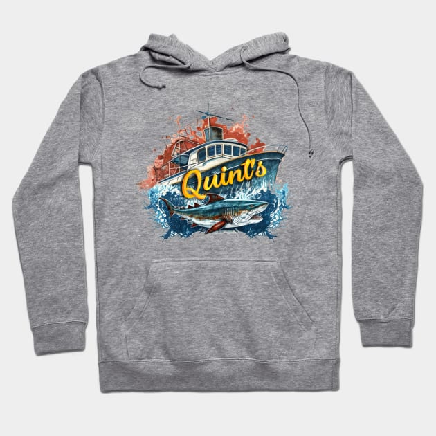 quints shark fishing Hoodie by stuff101